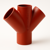 Крестовина DN-125x100x100 одноплоская, 45 градусов