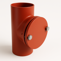 Ревизия DN-70 с круглым отверстием крышкой