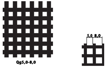 Лист Qg 5.0-8.0 (квадратная перфорация с прямым рядом отверстий)