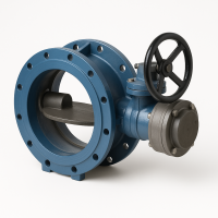 Затвор Ду-100 Ру-10/16/25/40 с редуктором