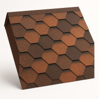 Гибкая черепица Plano Antique шестигранник, пёстрая