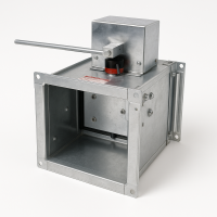Клапан противопожарный КЛОП-1 с электромагнитным приводом в комбинации с тепловым замком  60 мин. 150х150 мм