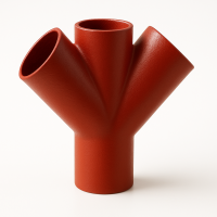 Тройник DN-125x80, 45 градусов