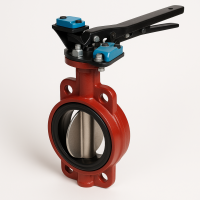 Затвор для систем пожаротушения поворотный дисковый фланцевый тип 017W Ду-100 Ру-16