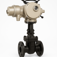 Задвижка чугунная 30ч906бр с электроприводом ГЗ, с выдвижным шпинделем, фланцевая 30ч906бр Ду 100 Ру 10/16