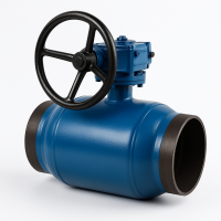 Стальной кран Naval КШТ сварной с червячной передачей Ду-125 Ру-16