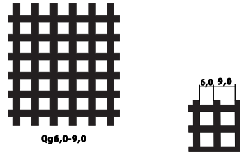 Лист Qg 6.0-9.0 (квадратная перфорация с прямым рядом отверстий)