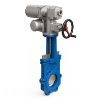 Задвижка шиберная VGA тип S72.50 с выдвиж. шпинделем, с электроприводом AUMA Ду-100 Ру-10