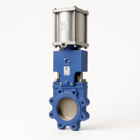 Задвижка шиберная AVK серия 702/40 с пневмоприводом двойного действия DN100 PN10