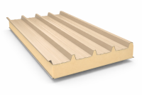 Кровельные сэндвич панели с ППУ 100 мм RAL 1014 Темно-бежевый