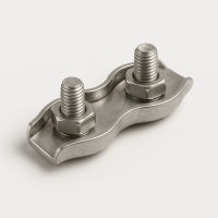 Зажим для стальных канатов двойной DUPLEX оцинкованный 6 мм 75 штук