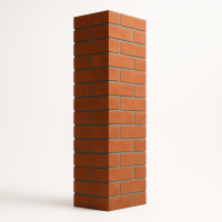 Кладка кирпичного столба 38х38 H=2,10 м