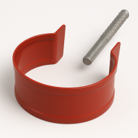 Крепление трубы анкерное 10x150 , металлический водосток оцинкованный 125/90