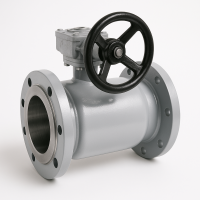 Нержавеющий кран Naval фланцевый с редуктором Ду-125 Ру-16