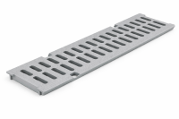 Решетка пластиковая для водоотводного лотка DN100 серая класс А15