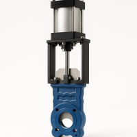 Задвижка шиберная ABRA-KV с пневмоприводом-050-16 Ду-50 Ру-16