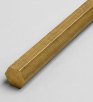 Шестигранник латунный 10 п/тв ПТ АВ, длина 3 м, марка ЛС59-1