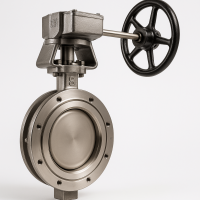 Дисковый поворотный затвор Стейнвал ДУ100 PN16  двухэксцентриковый