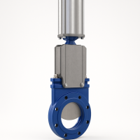 Ножевая задвижка VAG ZETA c пневмоприводом Ду-100 Ру-10