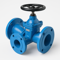 Фланцевый тройник Ду-100 с задвижкой Ду-100