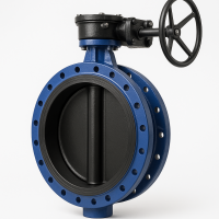 Затвор с высокотемпературным покрытием Ду-1000 Ру-10/16 с редуктором
