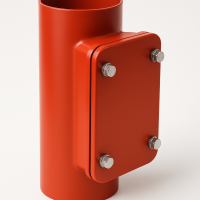 Ревизия DN-200с прямоугольным отверстием крышкой