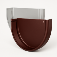 Заглушка  желоба 125 белый, корич.