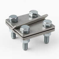 Зажим соединительный, крестообразный полоса/пруток с разделительной пластиной оцинк.