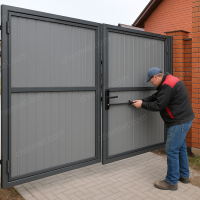 Установка ворот