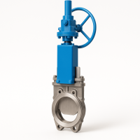 Шиберная задвижка Zubi для силоса модель Т400 Ду-100 Ру-3