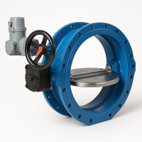 Затвор фланцевый с электроприводом AUMA SA 380v, PN10 диаметр 1000