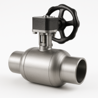 Нержавеющий кран Naval приварной редуктором Ду-125 Ру-16