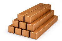 Квадрат бронзовый 100x100x3000 мм БрАЖ9-4