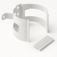 Держатель водосточной трубы 125/100 на дерево D100 RAL9003