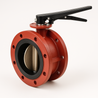 Затвор для систем пожаротушения поворотный дисковый фланцевый тип 021F Ду-100 Ру-16