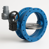 Затвор фланцевый с электроприводом AUMA SA 380v, PN10 диаметр 1200
