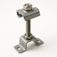 Держатель-зажим соединительный круглого проводника 8-10 мм опорный 100 мм оцинкованный