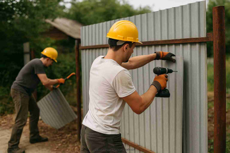 Демонтаж старого забора