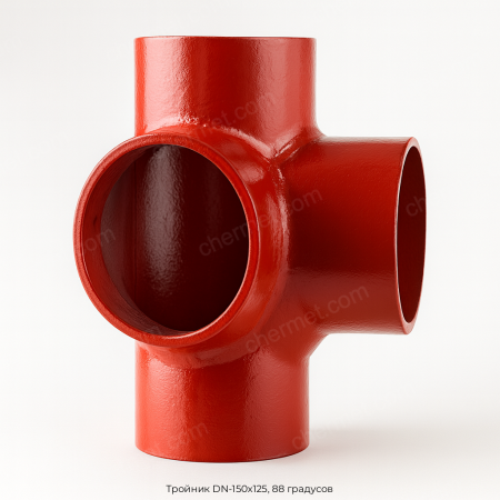 Тройник DN-150х125, 88 градусов