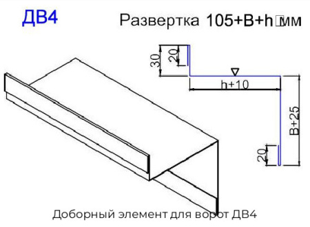 Доборный элемент для ворот ДВ4