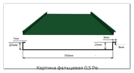 Картина фальцевая 0,5 Pe