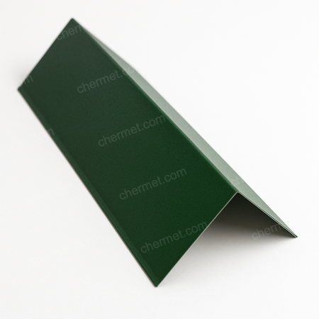 Конек плоский с подгибом 0,45x200x200x2000 RAL6005 зеленый-мох Конек плоский с подгибом 0,45x200x200x2000 RAL6005 зеленый-мох