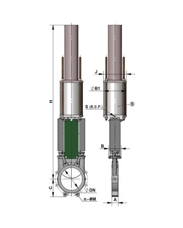 Задвижка Tecofi VG6400-07 Ду-200 Ру-8