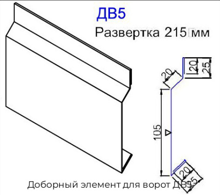 Доборный элемент для ворот ДВ5