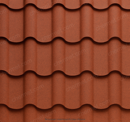 Битумная черепица Янтарь Вишня