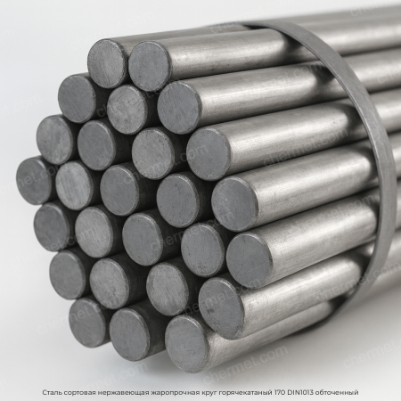 Сталь сортовая нержавеющая жаропрочная круг горячекатаный 170 DIN1013 обточенный