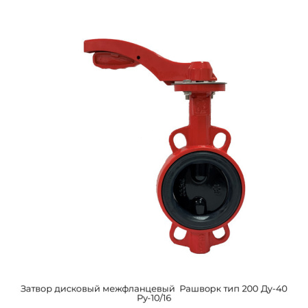 Затвор дисковый межфланцевый  Рашворк тип 200 Ду-40 Ру-10/16