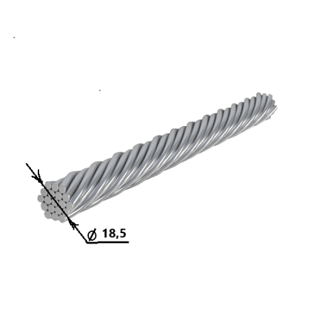 Канат стальной ГОСТ 3066-80 Ф 18,5 мм