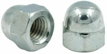 Гайка M5 DIN 1587 колпачковая, оцинк. (500шт.)