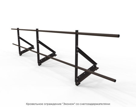 Кровельное ограждение "Эконом" со снегозадержателями